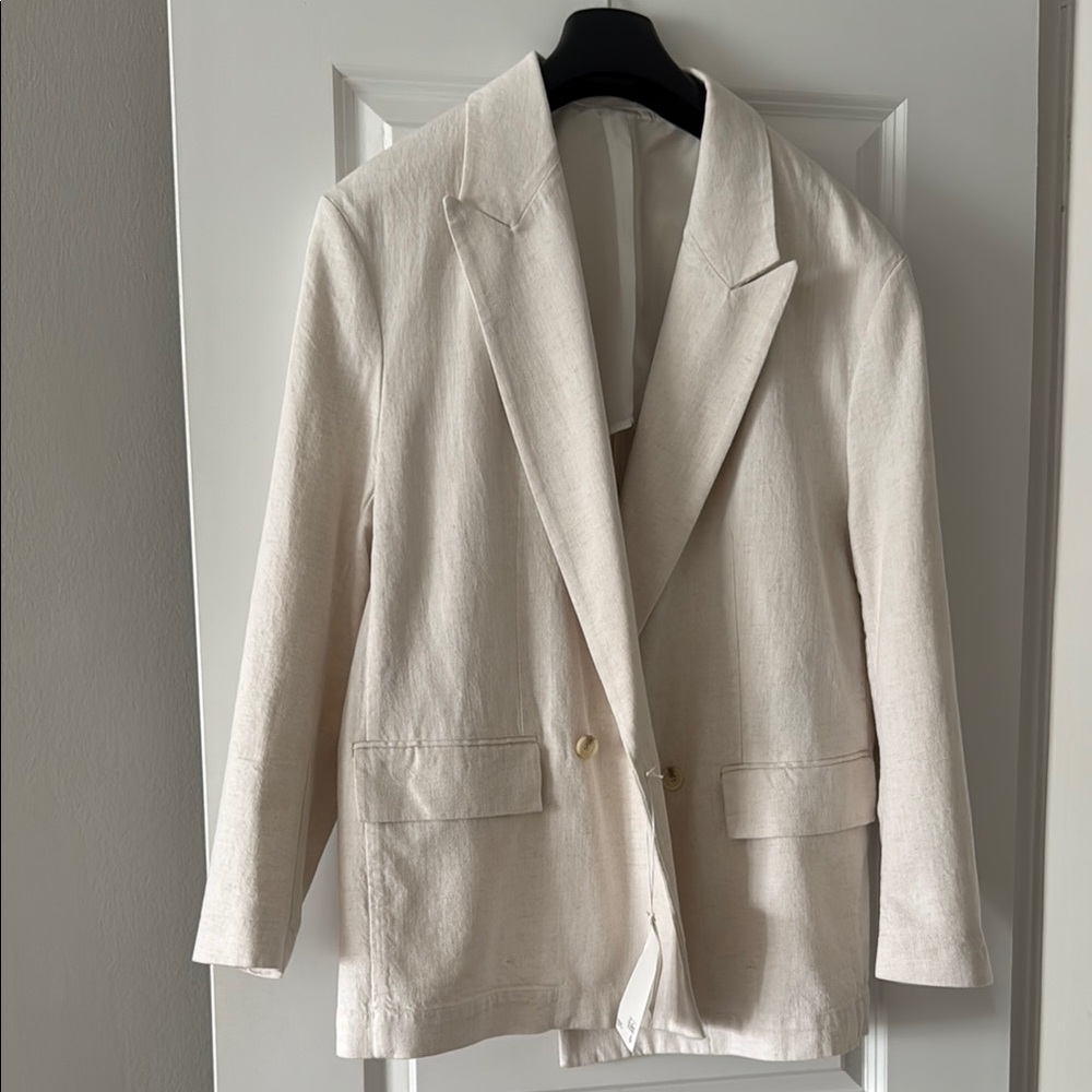 COS Cream Tailored Jacket. Size US36R